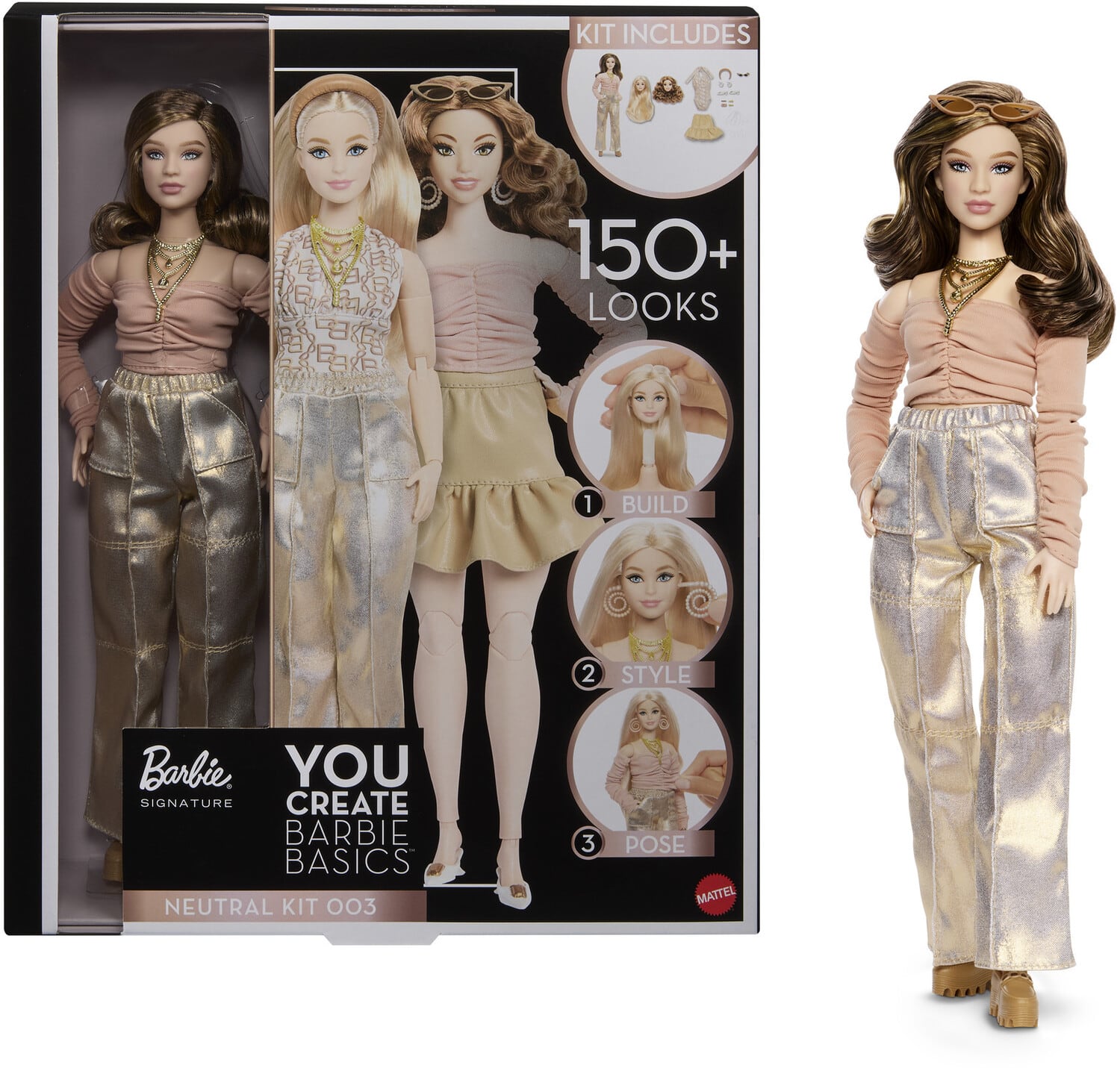 Mattel - Collectible - Barbie Signature You Create Barbie Basics Neutral Kit 003 - COLLECTIBLES - Multicolor