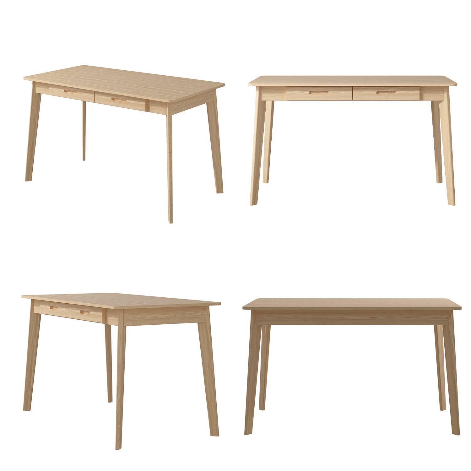 Alt View 8. FUFU & GAGA - FUFU&GAGA 47.2" Dual - Drawer Office Desk - Versatile Workstation for Study & Gaming - Wooden.