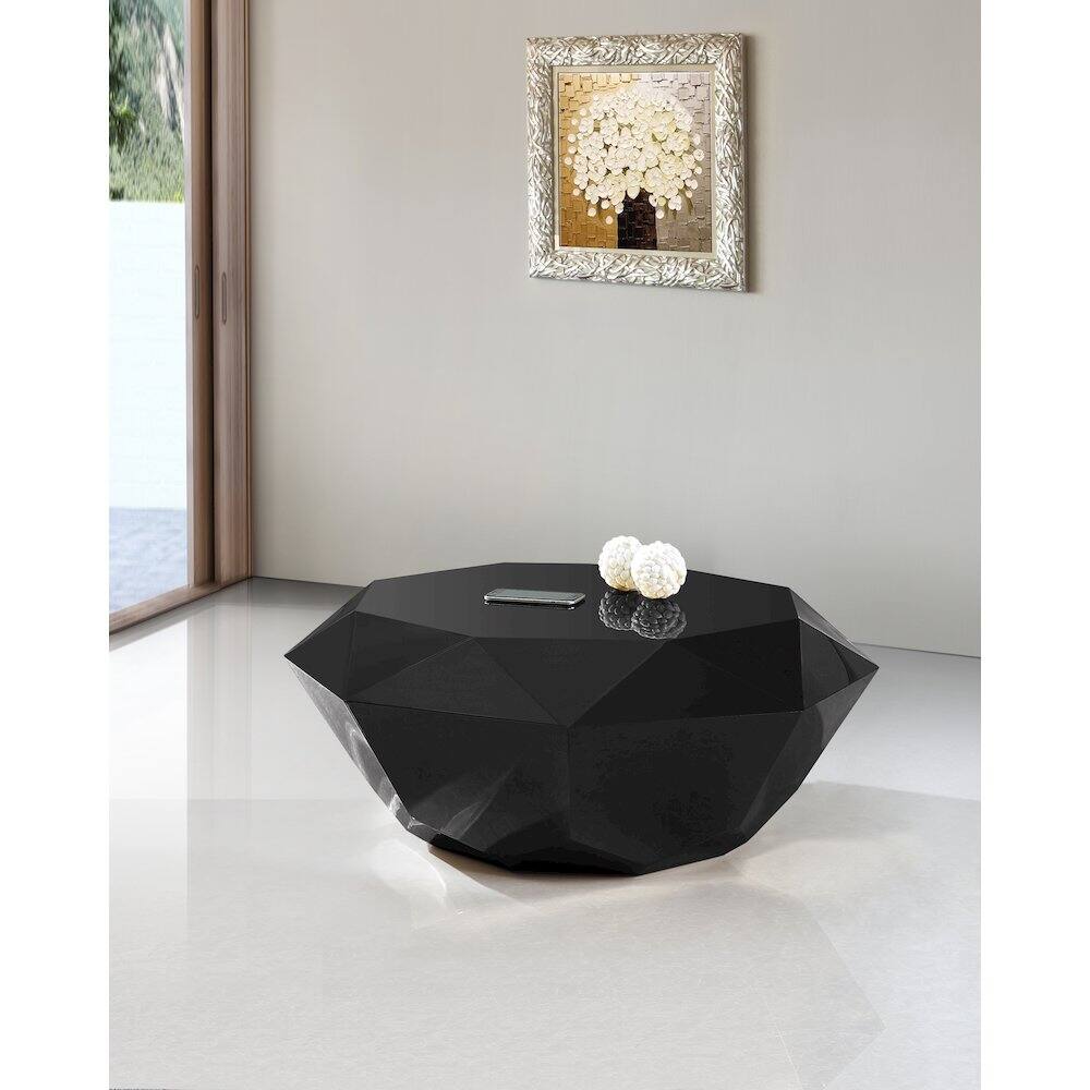 Alt View 1. Meridian Furniture - Gemma Matte Black Coffee Table - Black.