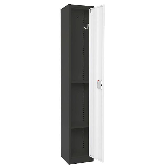 Alt View 1. AdirOffice - Storage Locker 629-Series 72" H 1-Tier Steel Digital Lock 2-Shelf Locker, 4/Pack - Black and White.
