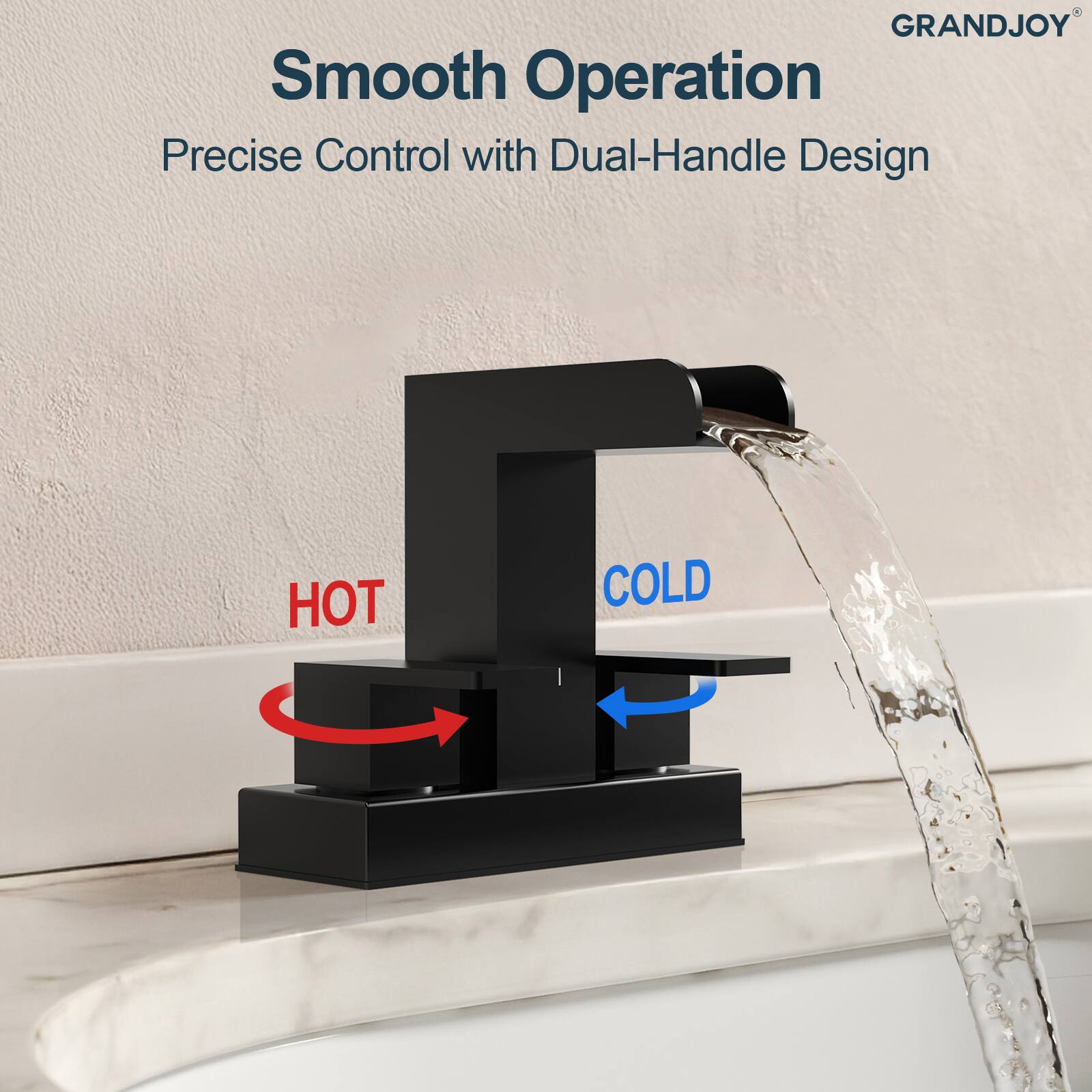 GRANDJOY

Smooth Operation  
Precise Control with Dual-Handle Design

HOT  
COLD