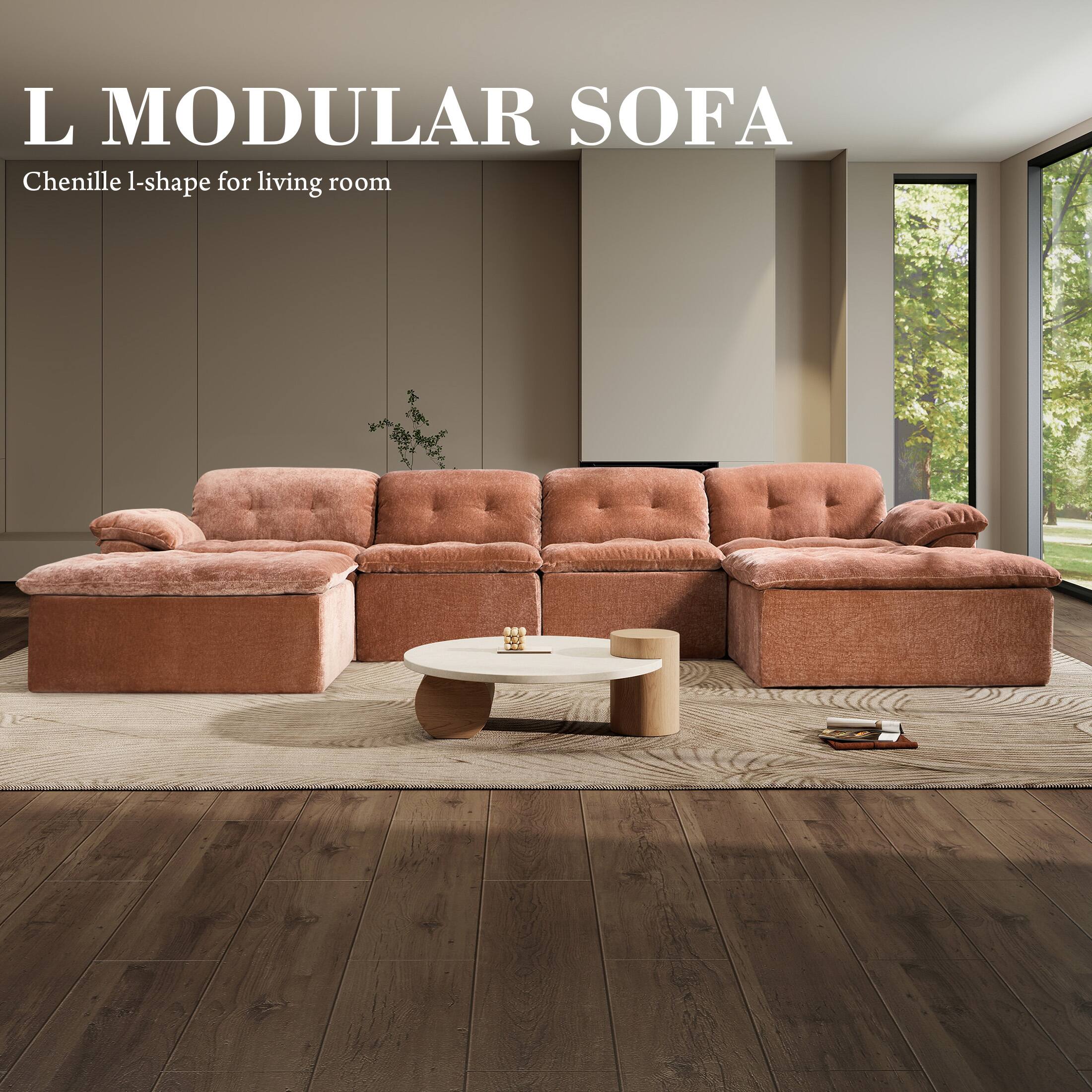L MODULAR SOFA  
Chenille L-shape for living room