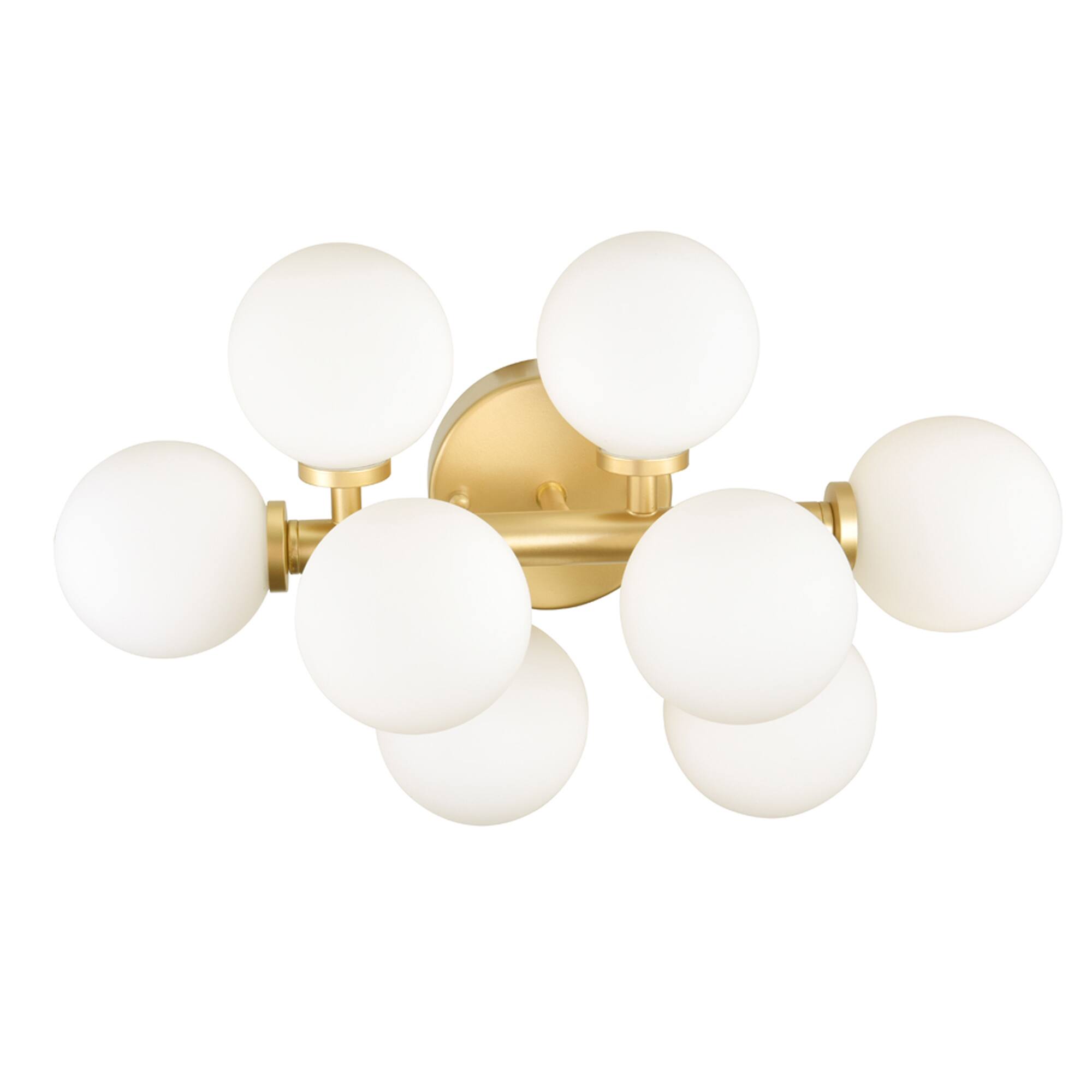 Left. CWI Lighting - Arya 8 Light Wall Sconce With Satin Gold Finish - Satin Gold.