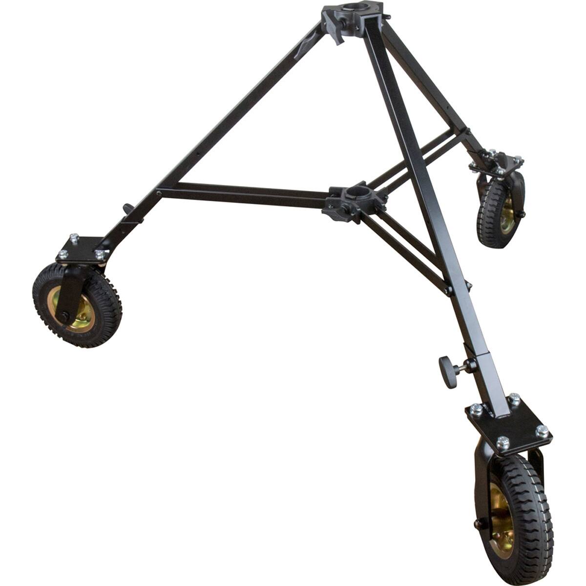 Alt View 4. Kupo - Kupo 2-Section Steadicam Stand with 8" Pneumatic Wheel Set, Black.