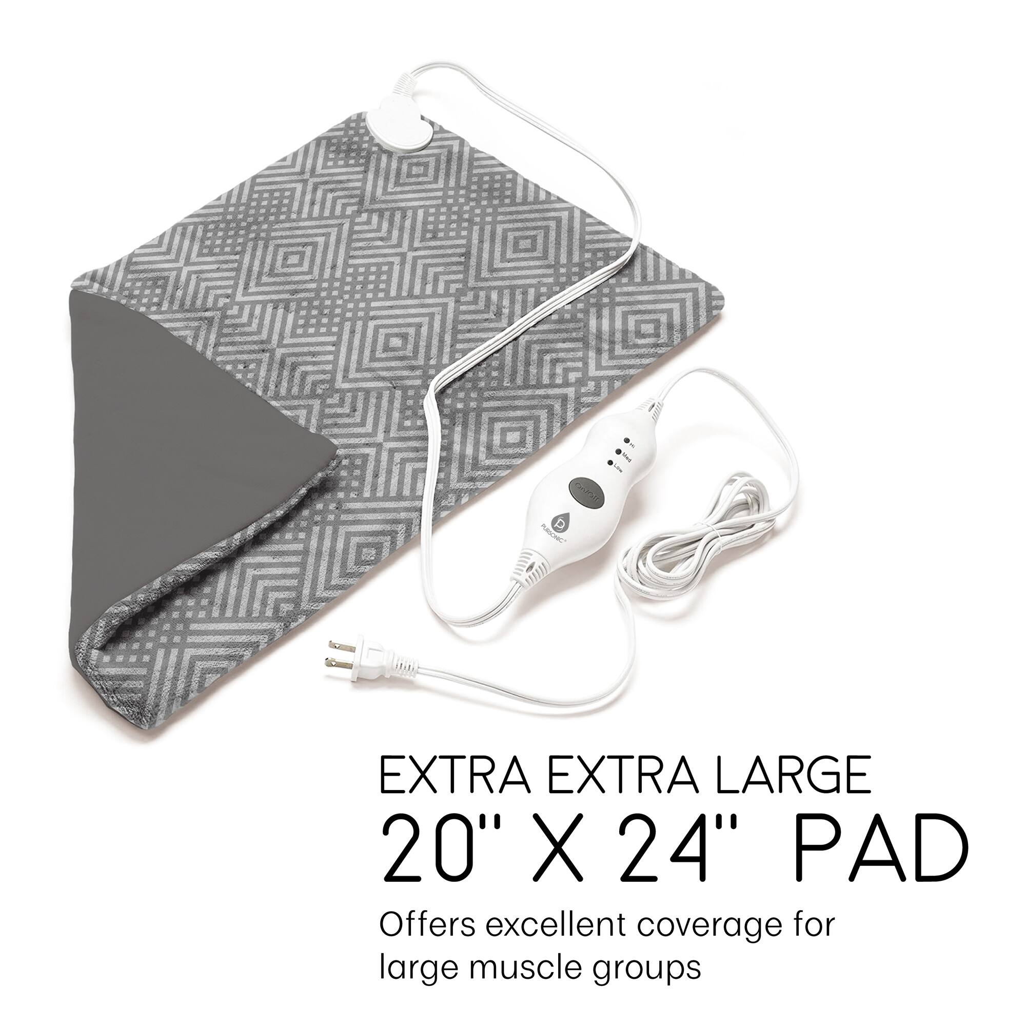 EXTRA EXTRA LARGE  
20" X 24" PAD  
Offers excellent coverage for large muscle groups