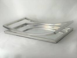 Jiallo - Mirror tray 13.75 x 8" - Silver