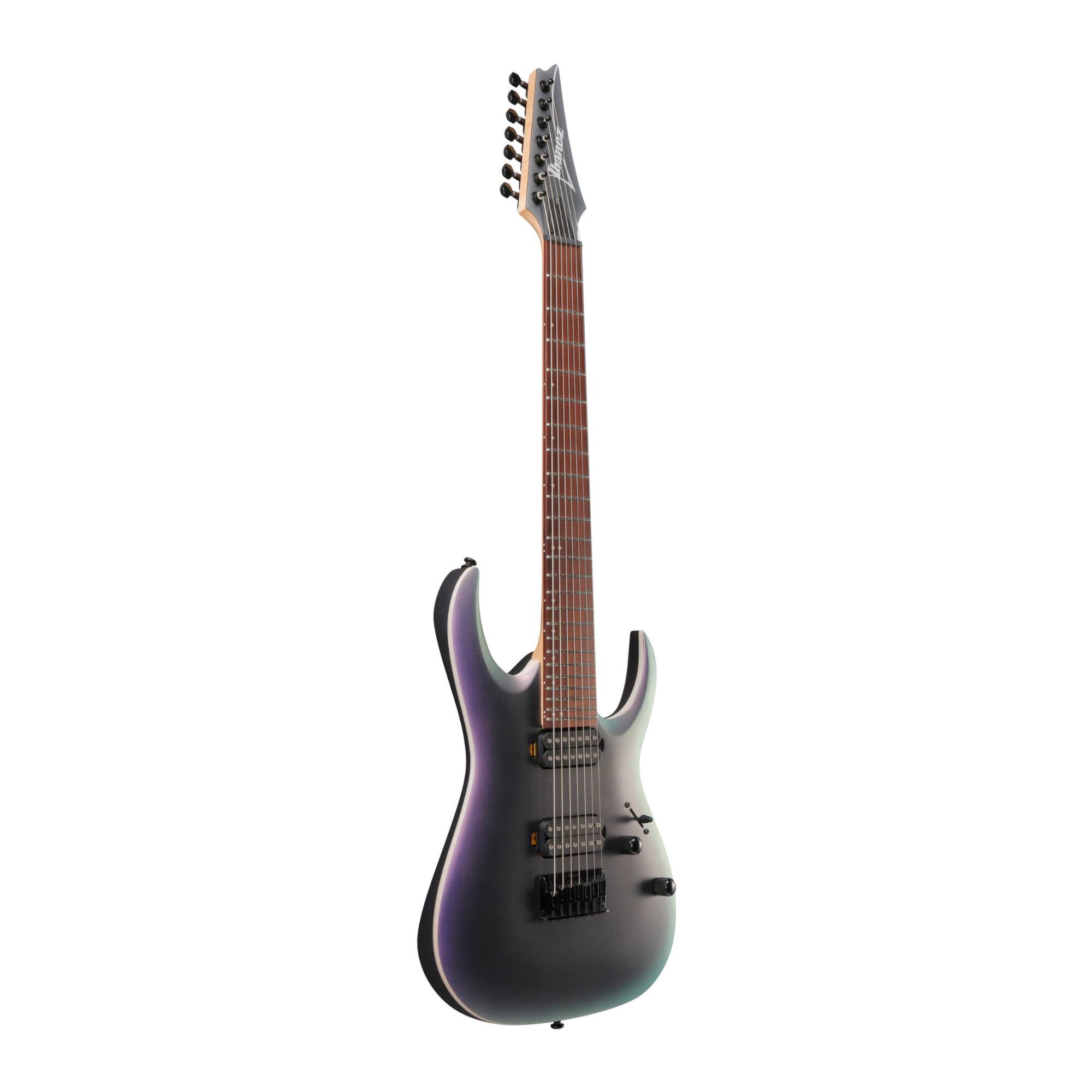 Left. Ibanez - Ibanez RGA742EXBAM RGA Standard 7str Electric Guitar - Black Aurora Burst Matte.