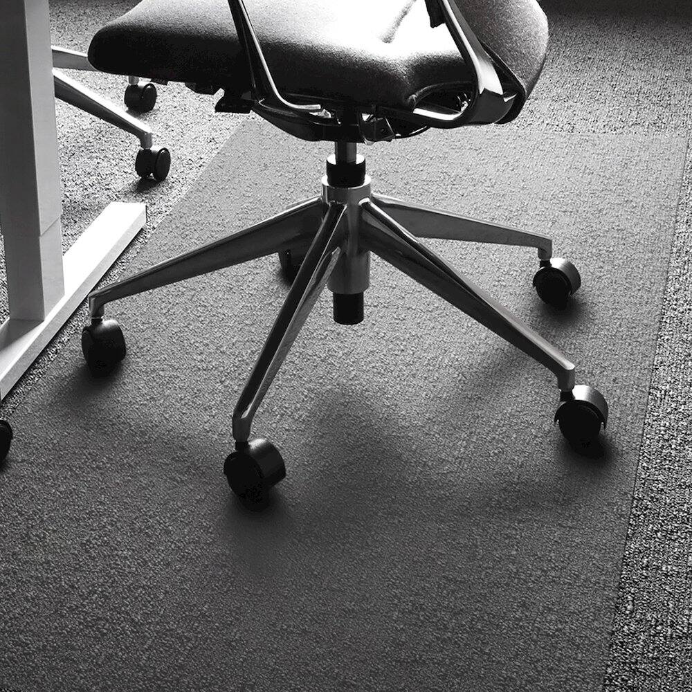 Left. Floortex - Vinyl Rectangular Chair Mat for Carpets up to 1/4" - 48" x 79" - Clear.