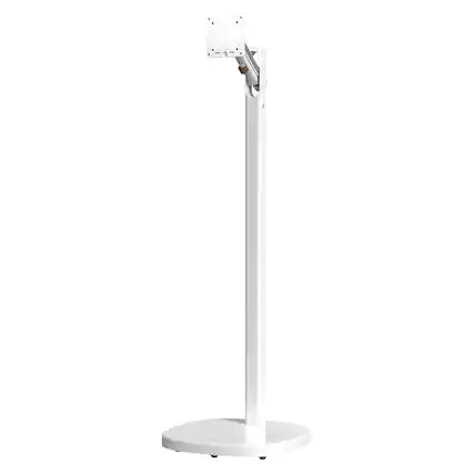 Front. CTA Digital - Mobile Adjustable Floor Stand for Displays up to 22 Lbs - White.