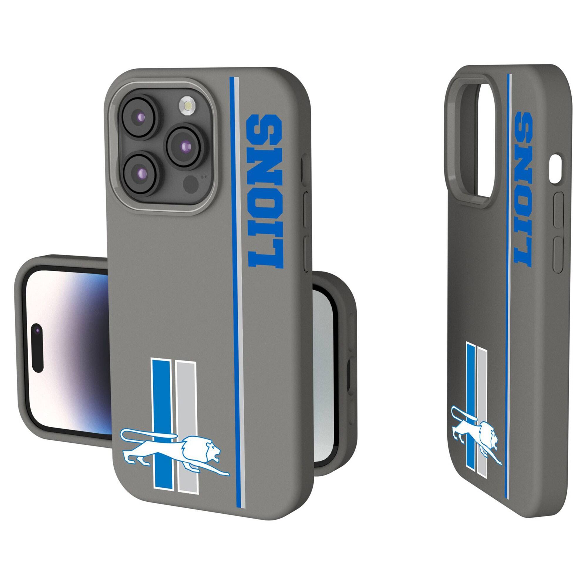 Keyscaper - NFL - Detroit Lions Throwback Logo iPhone Soft Touch Case - 15 - Gray