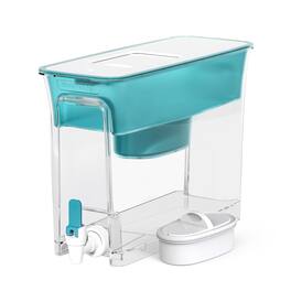 Waterdrop - WFD-40B Water Filter Dispenser, 35-Cup Slim Water Filter Pitcher, with 1+1 Filters - Blue