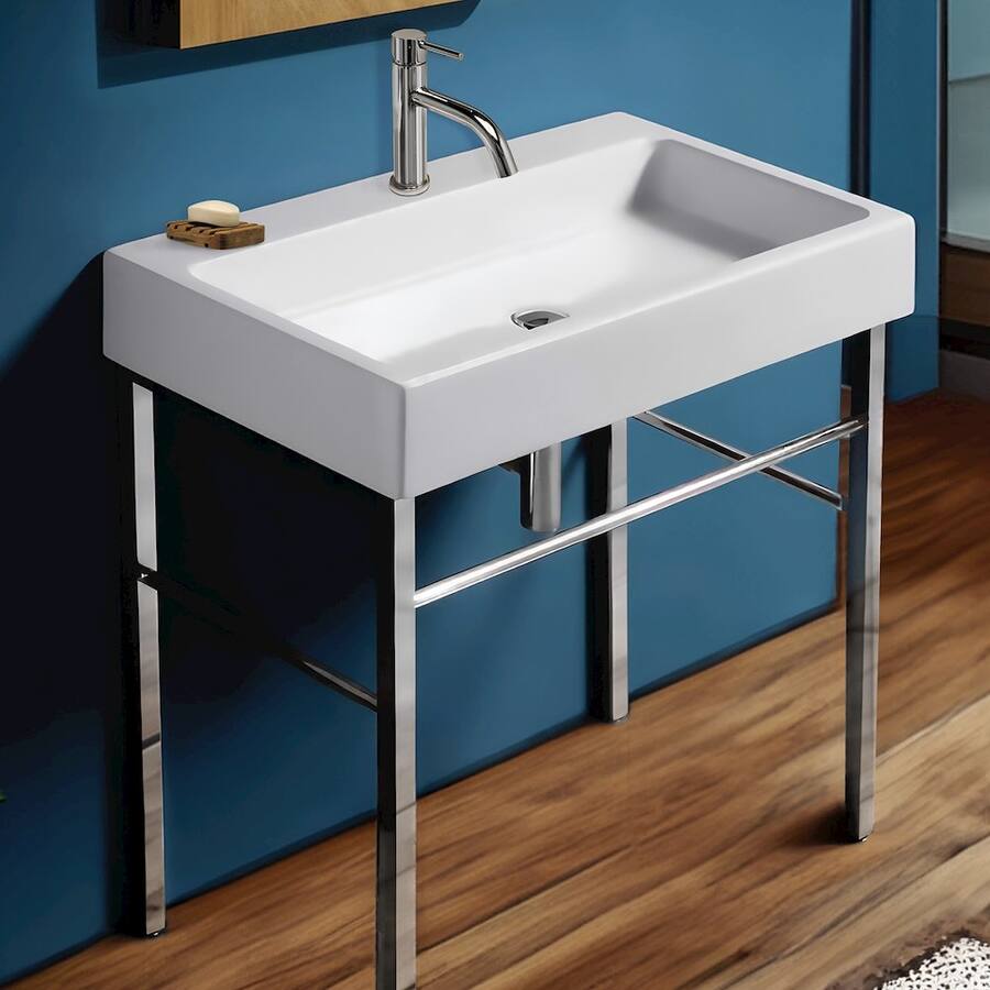 Big Rectangular Sink Whitehaus Britannia Large Rectangular Sink Console White B-U90-DUCG1 ...
