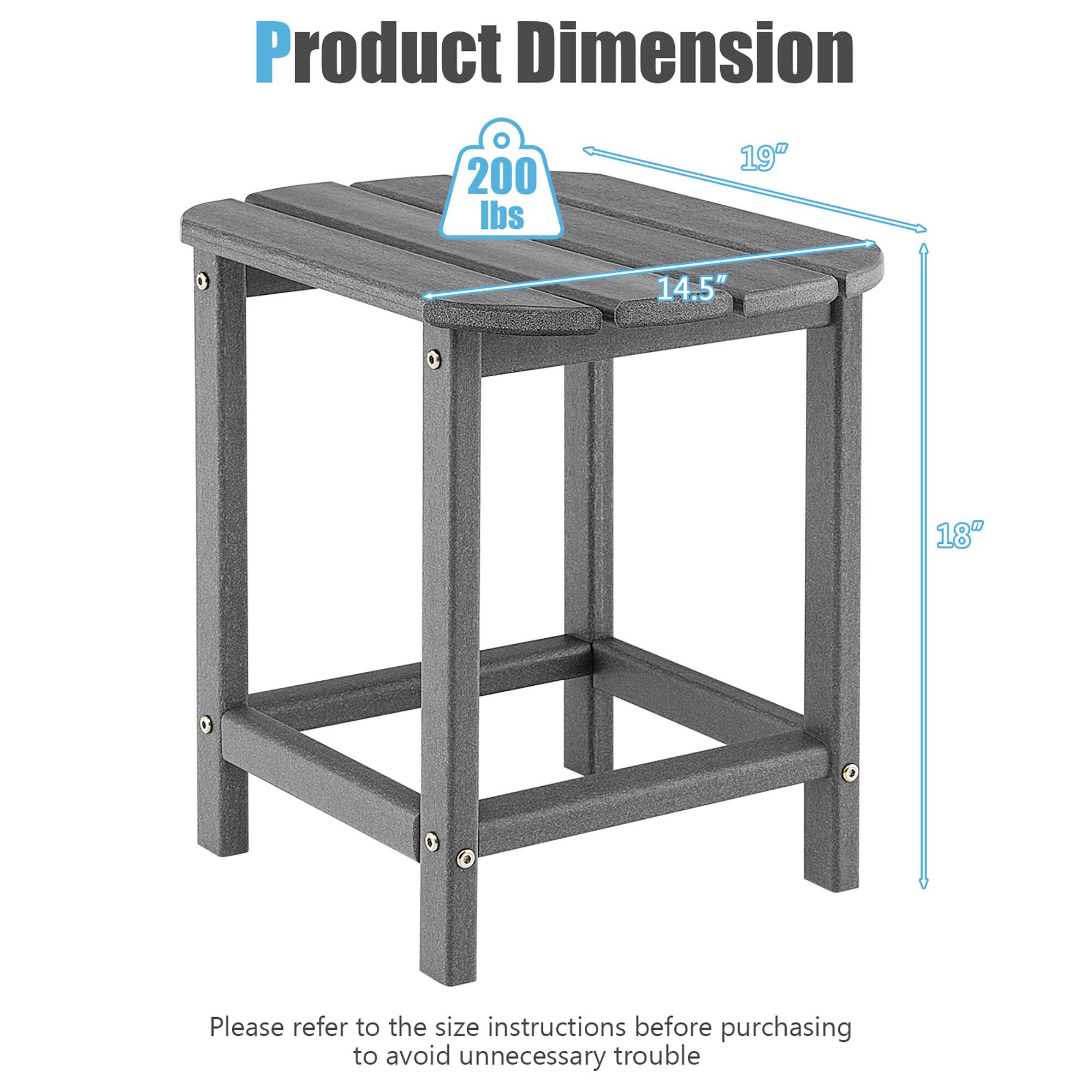 Product Dimension  
200 lbs  
19" x 14.5" x 18"  

Please refer to the size instructions before purchasing to avoid unnecessary trouble