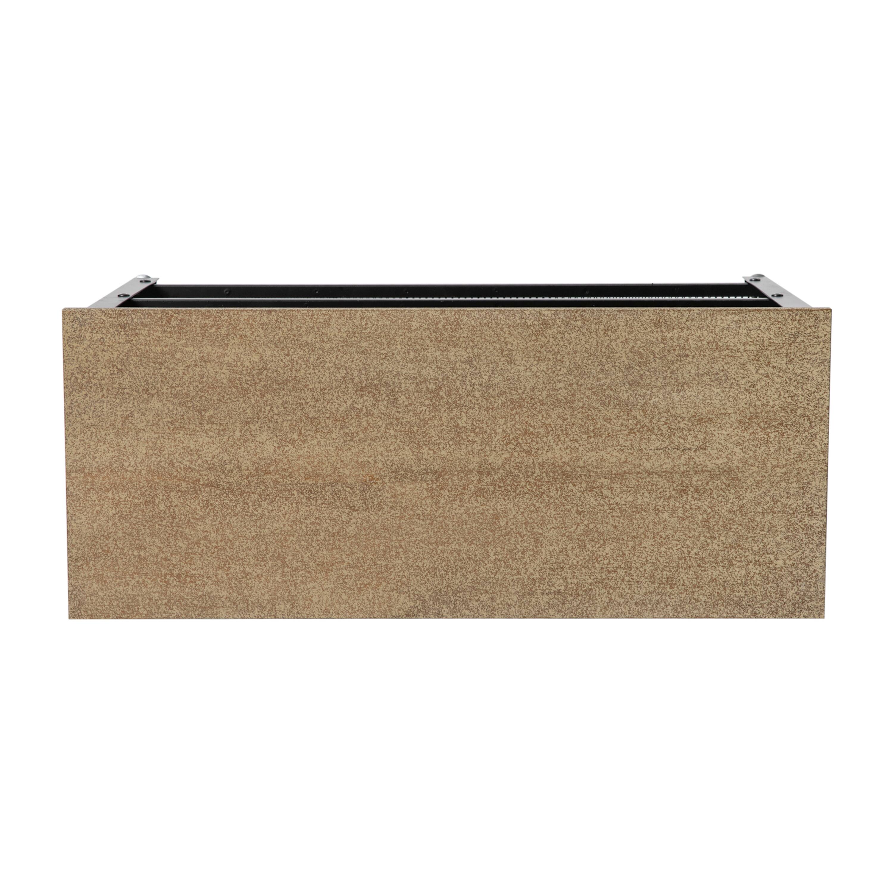 Alt View 8. Emma + Oliver - Isla 3-Tier Storage Bench with Metal Mesh Shelves for Entryway, Mudroom, or Bedroom - Weathered Brown.