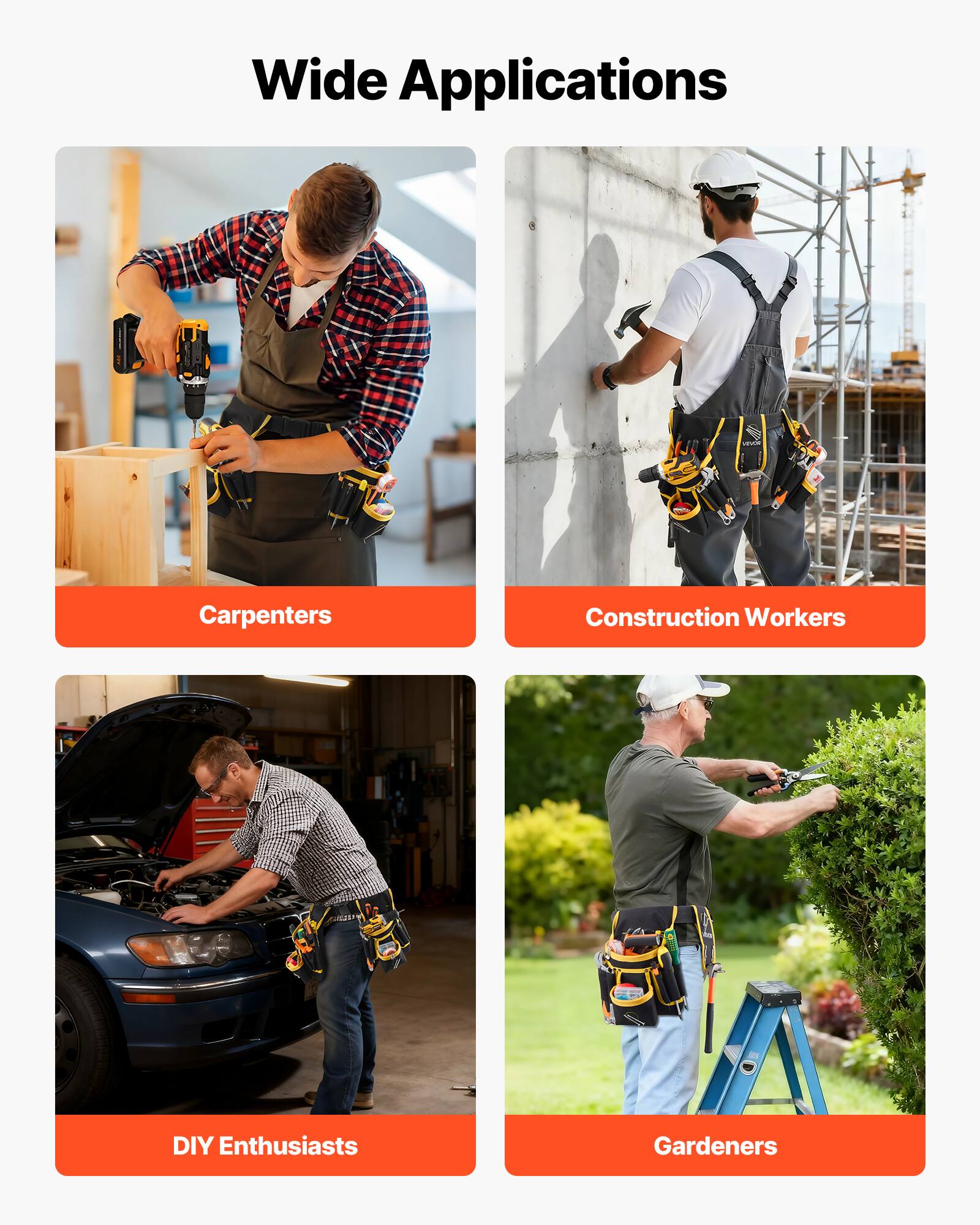 Wide Applications

- Carpenters
- Construction Workers
- DIY Enthusiasts
- Gardeners