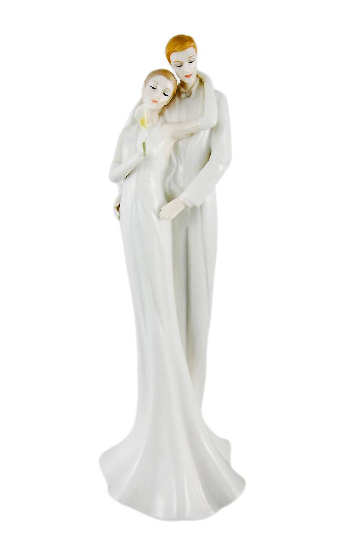 Veronese Design - TO HAVE AND HOLD Fine Porcelain Wedding Couple Statue - White