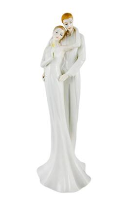 Veronese Design - TO HAVE AND HOLD Fine Porcelain Wedding Couple Statue - White