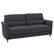 Angle. CorLiving - Georgia 3-Seat Fabric Upholstered Sofa - Dark Grey.