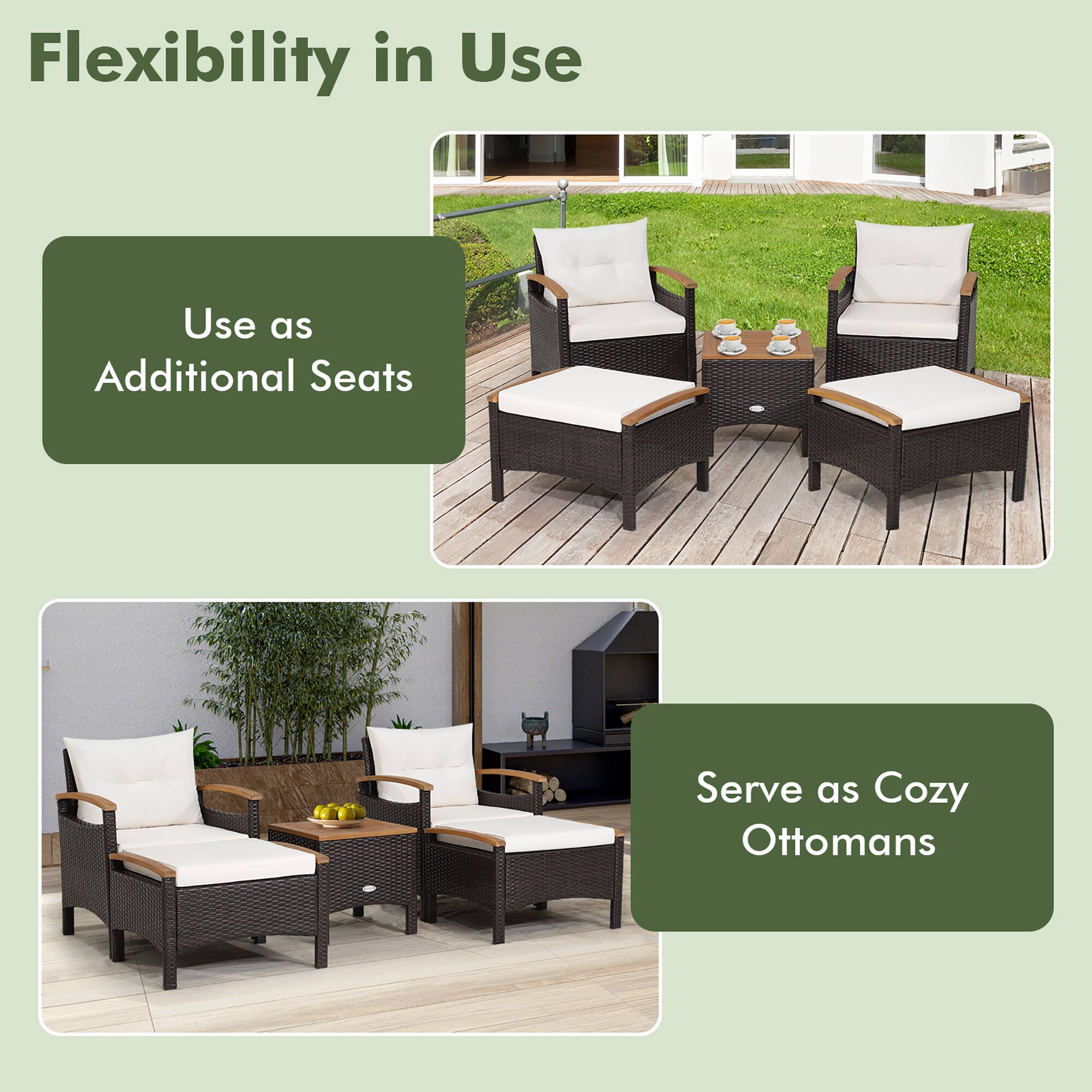 Flexibility in Use

Use as Additional Seats

Serve as Cozy Ottomans