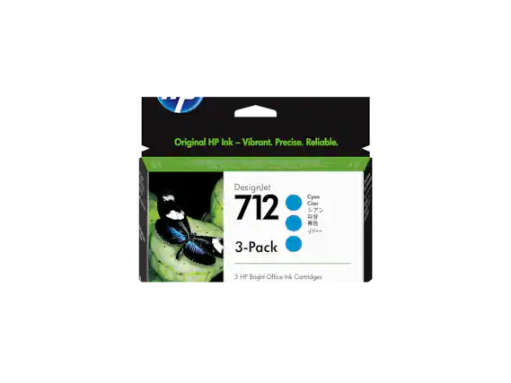 Original HP Ink - Vibrant. Precise. Reliable.
DesignJet 712
3-Pack
Cyan
3 HP Bright Office Ink Cartridges