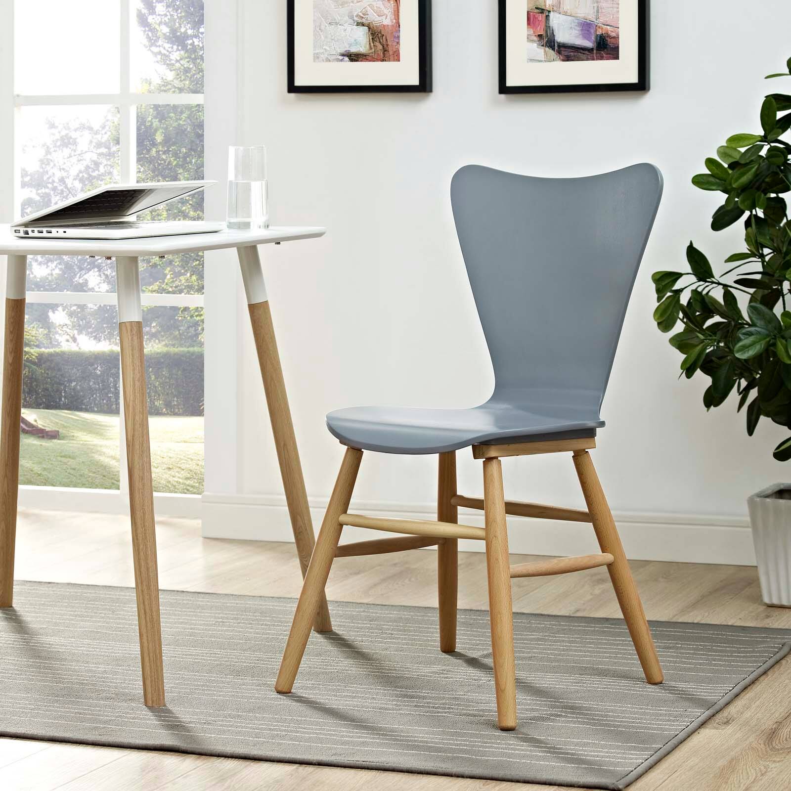Front. Modway - Cascade Wood Dining Chair by Modway - Gray.
