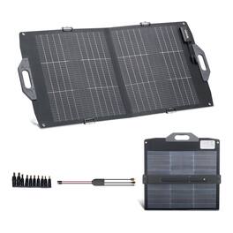 VEVOR - 100W Bifacial Solar Panel, 16BB N-Type Foldable Monocrystalline Solar Panel Charger 24% Efficiency, Portable with MC4 - Black