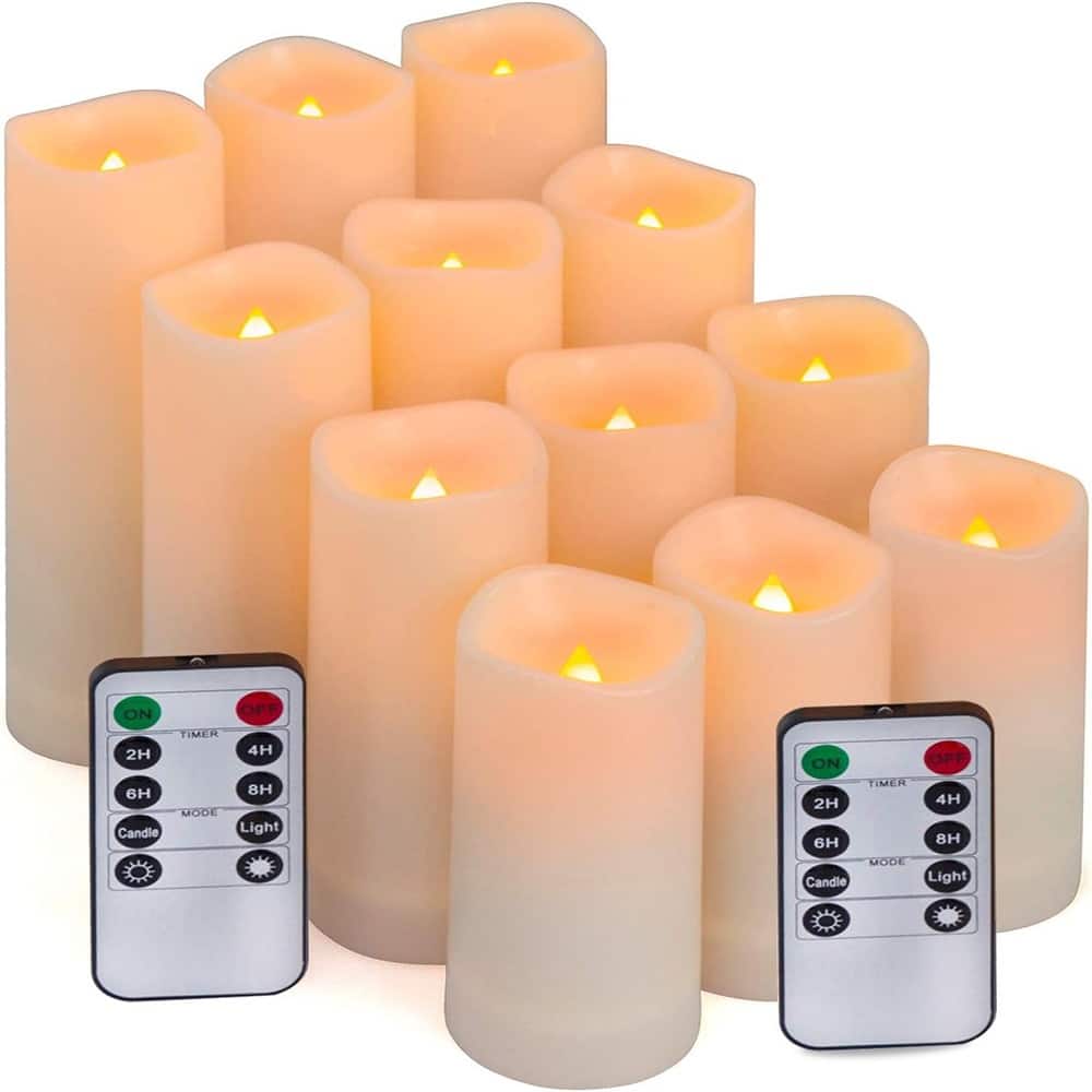 RTMB - “12-Pack LED Flameless Candles, Warm Flicker, Battery Operated, Remote”