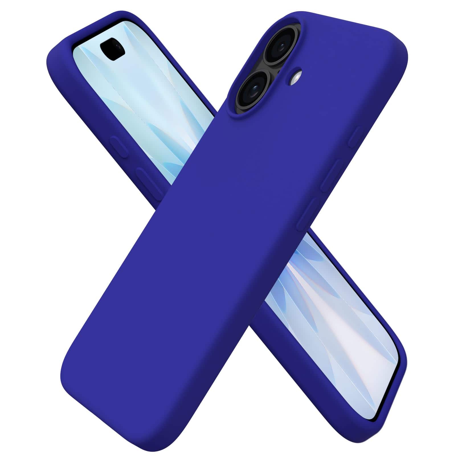 Front. Ornarto - ORNARTO Designed for iPhone 17 Case 6.3", Liquid Silicone Soft Gel Rubber Shockproof Protective Case-Klein Blue - Klein Blue.