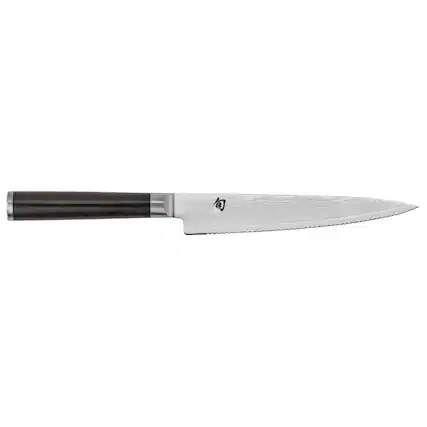 Front. Shun - Classic Tomato Knife, 6 Inch - Black.