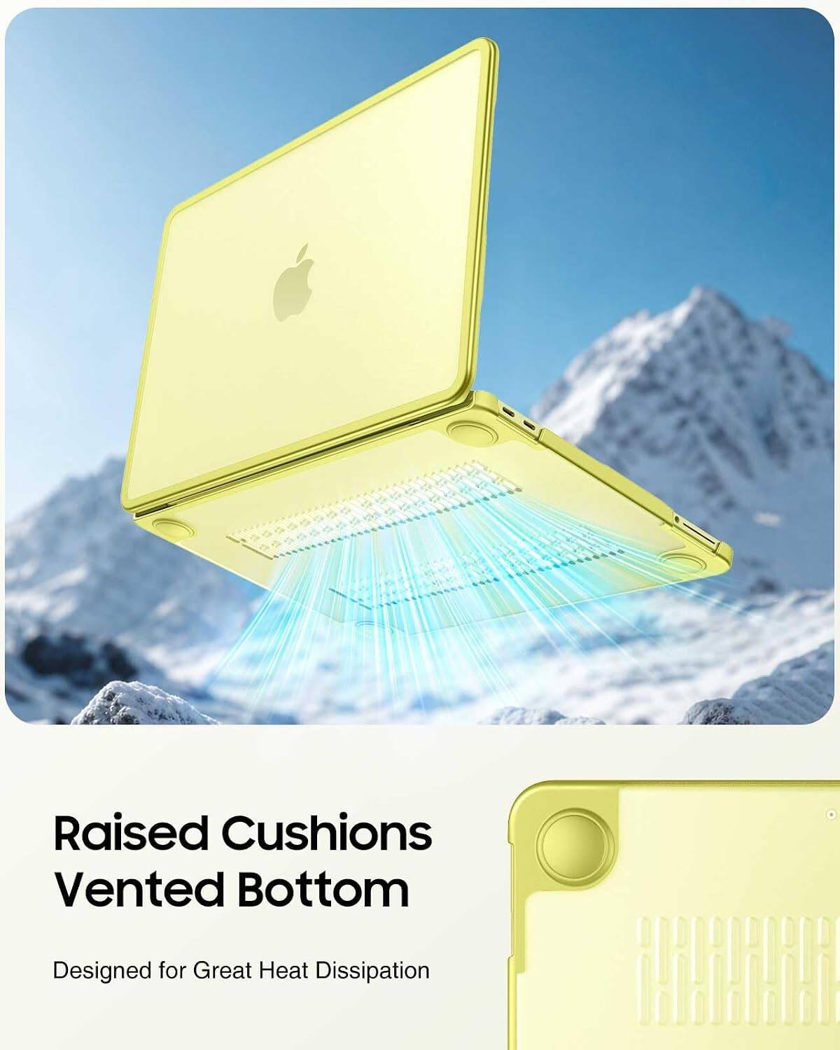 Raised Cushions Vented Bottom  
Designed for Great Heat Dissipation