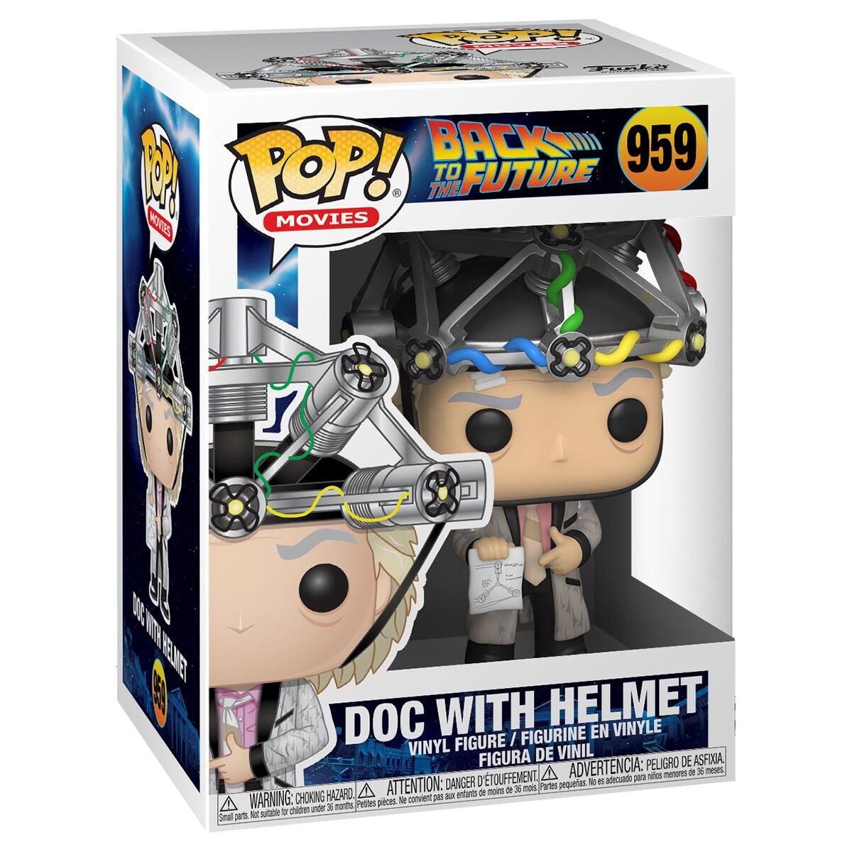 POP! MOVIES
BACK TO THE FUTURE
959
DOC WITH HELMET
DOC FIGURE / FIGURINE EN VINYLE
VINYL FIGURA DE VINIL
ADVERTENCIA: PELIGRO DE ASFIAXIA
ATTENTION: DANGER
WARNING: CHOKING HAZARD
Small parts. Not suitable for children under 36 months. Pequeñas piezas. No se convierten para niños menores de 36 meses.