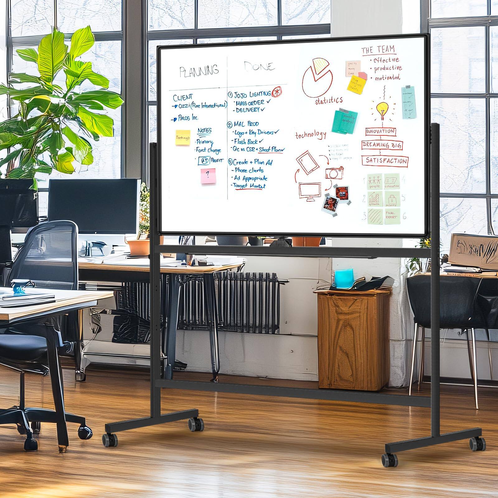 PLANNING DONE THE TEAM

CLIENT
- OZZI (True Information)
- PACS Inc.

NOTES
- Privacy
- Font change
- Phone
- Ad Appropriate Market

JOBS
- Meeting
- Delivery
- M&I
- Logo+
- Flash
- Create
- Phone App
- Target

THE TEAM
- Effective
- Productive
- Motivated

statistics

technology

INNOVATION

DREAMING

SATISFACTION