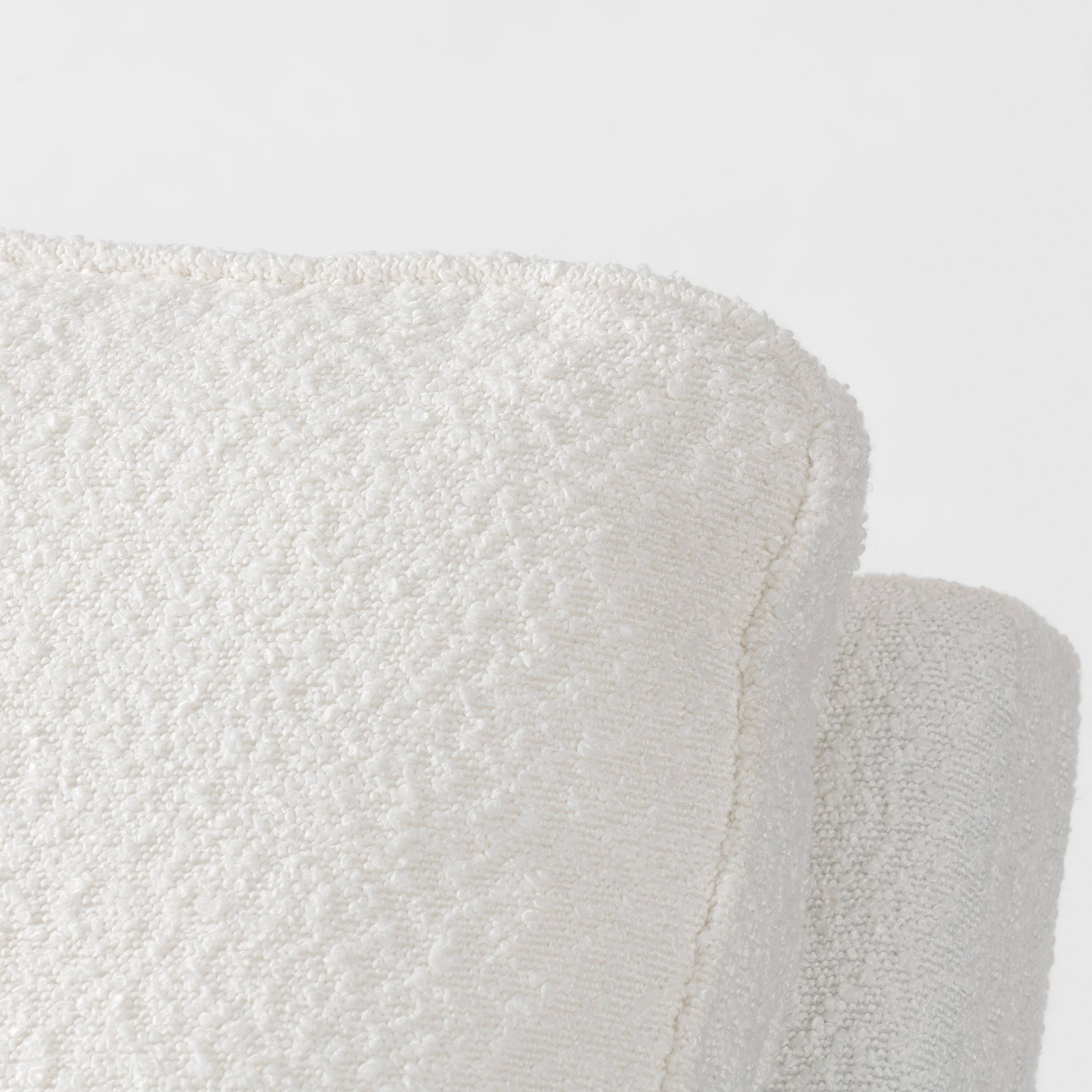 Alt View 5. CorLiving - Jasmine Boucle Fabric Upholstered Plush Cushioned Glider Swivel Manual Indoor Recliner - White.