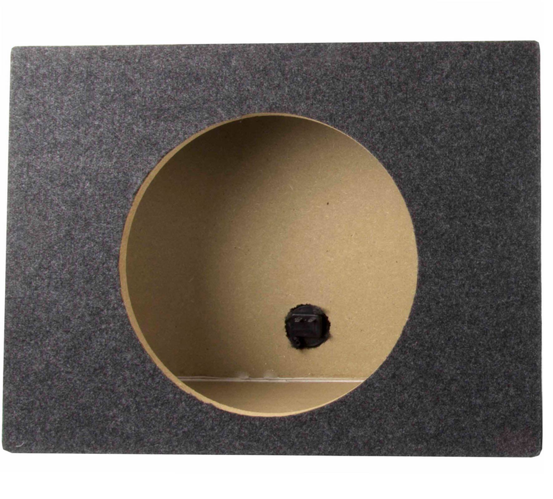 Alt View 1. QPower - Q Power 10 Inch Single Slim Truck Shallow Sealed Subwoofer Box Sub Enclosure - Charcoal Gray.