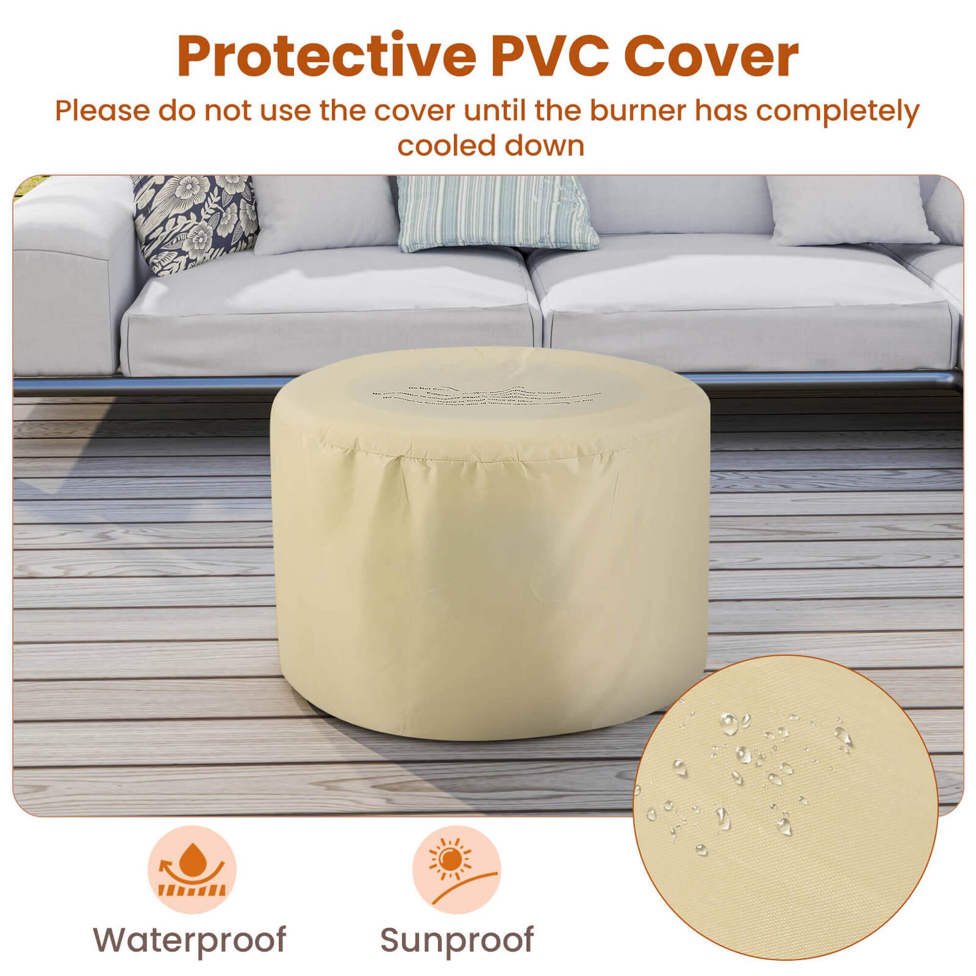 Protective PVC Cover

Please do not use the cover until the burner has completely cooled down

Waterproof Sunproof