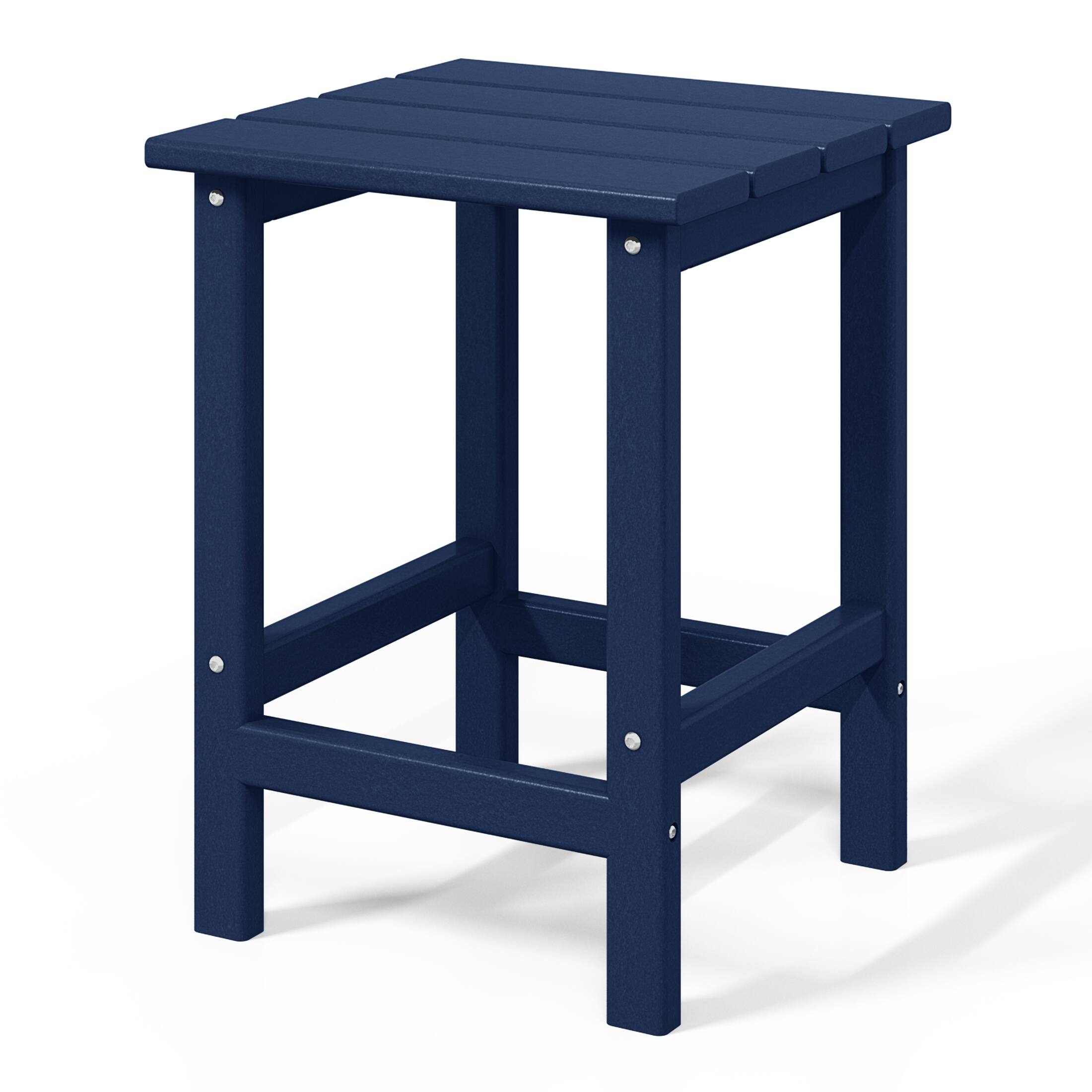 Alt View 1. WestinTrends - WestinTrends Malibu 14" square outdoor Side table for Adirondack chair - Navy Blue.