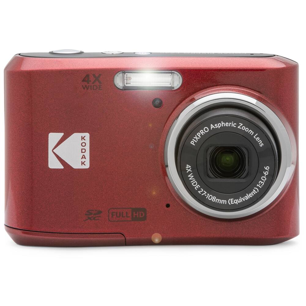 Kodak PIXPRO FZ45 16MP Digital Camera Red with Lexar 64GB Memory