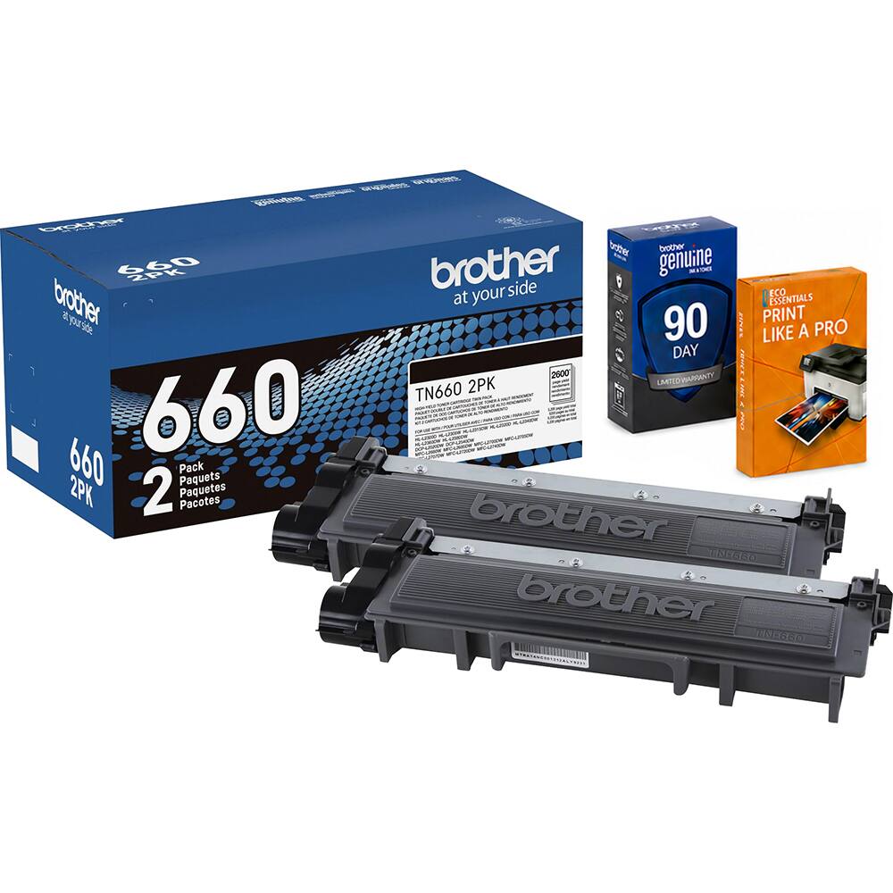 E m - 1 H NCAY brother brother 660 2PK brother genuine F at your side ECO brother ESSENTIALS 90 PRINT LIKE A PRO DAY 2000 ! LMTID WRANTY TN660 2PK ! - 660 - - - ni_ ng_to - ! 660 Pack Paquets 2PK 2 Paquetes Pacotes brother HSO brother TN-860