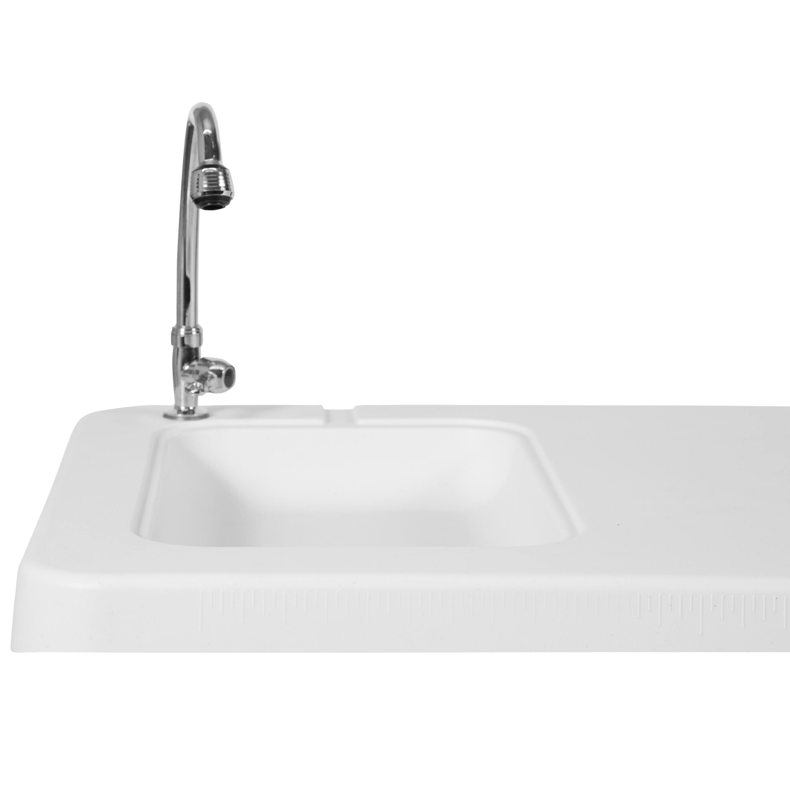 Alt View 10. Emma + Oliver - 4-Foot Portable Fish Cleaning Table / Outdoor Camping Table and Sink - Granite White.