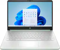 HP - 14" Laptop - Intel Processor N150 2025 - 4GB Memory - 128GB UFS - Willow Green - Front_Zoom