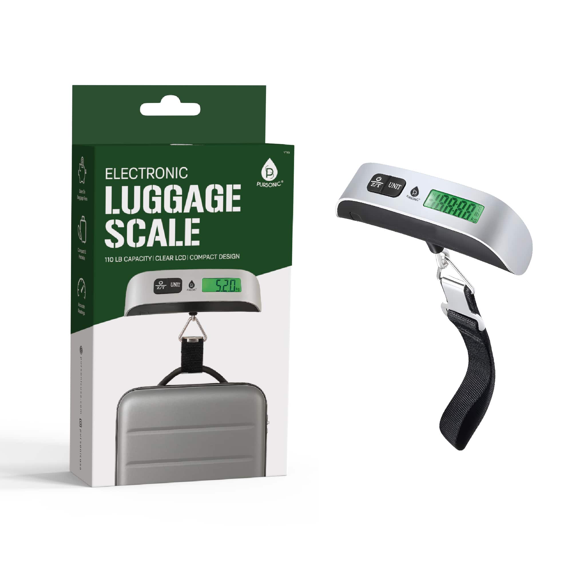Pursonic - Portable Electronic Luggage Scale - Gray