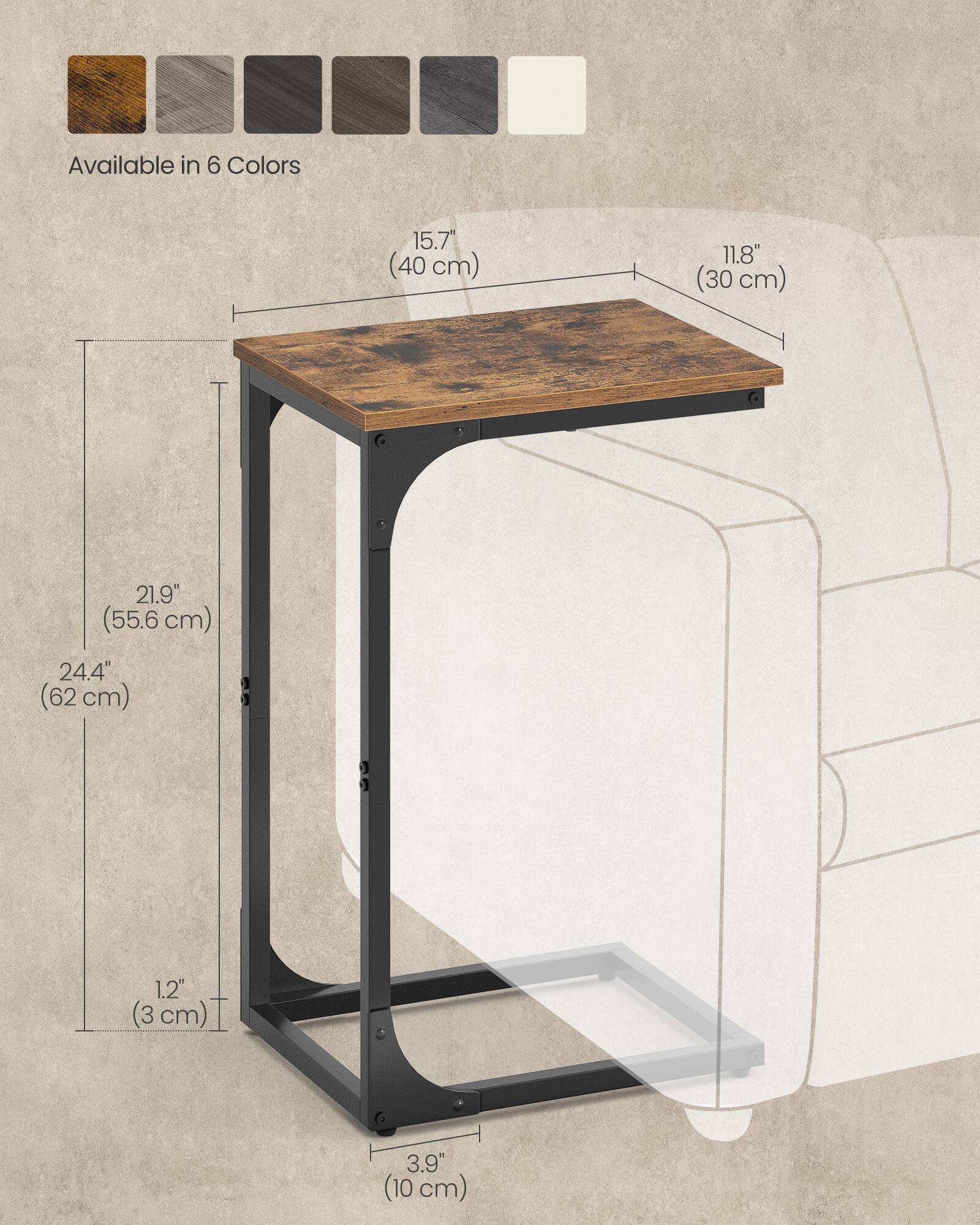 Available in 6 Colors

15.7" (40 cm)  
11.8" (30 cm)  
21.9" (55.6 cm)  
24.4" (62 cm)  
1.2" (3 cm)  
3.9" (10 cm)