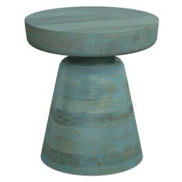 Simpli Home - Robbie 16 inch Wide Solid Mango Wood Accent Table - Teal Wash