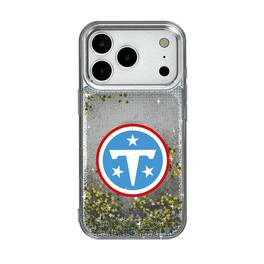 Keyscaper - NFL - Tennessee Titans Linen Logo iPhone Glitter Case - 15 Pro - Multicolor