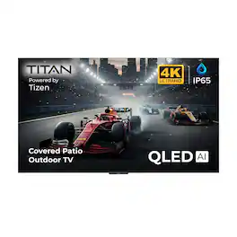 Titan - S100 QLED 43 Inch Covered Patio Smart Outdoor TV, IP65 Weatherproof, 4K HD Tizen AI OS, 800 Nits, HDR10+