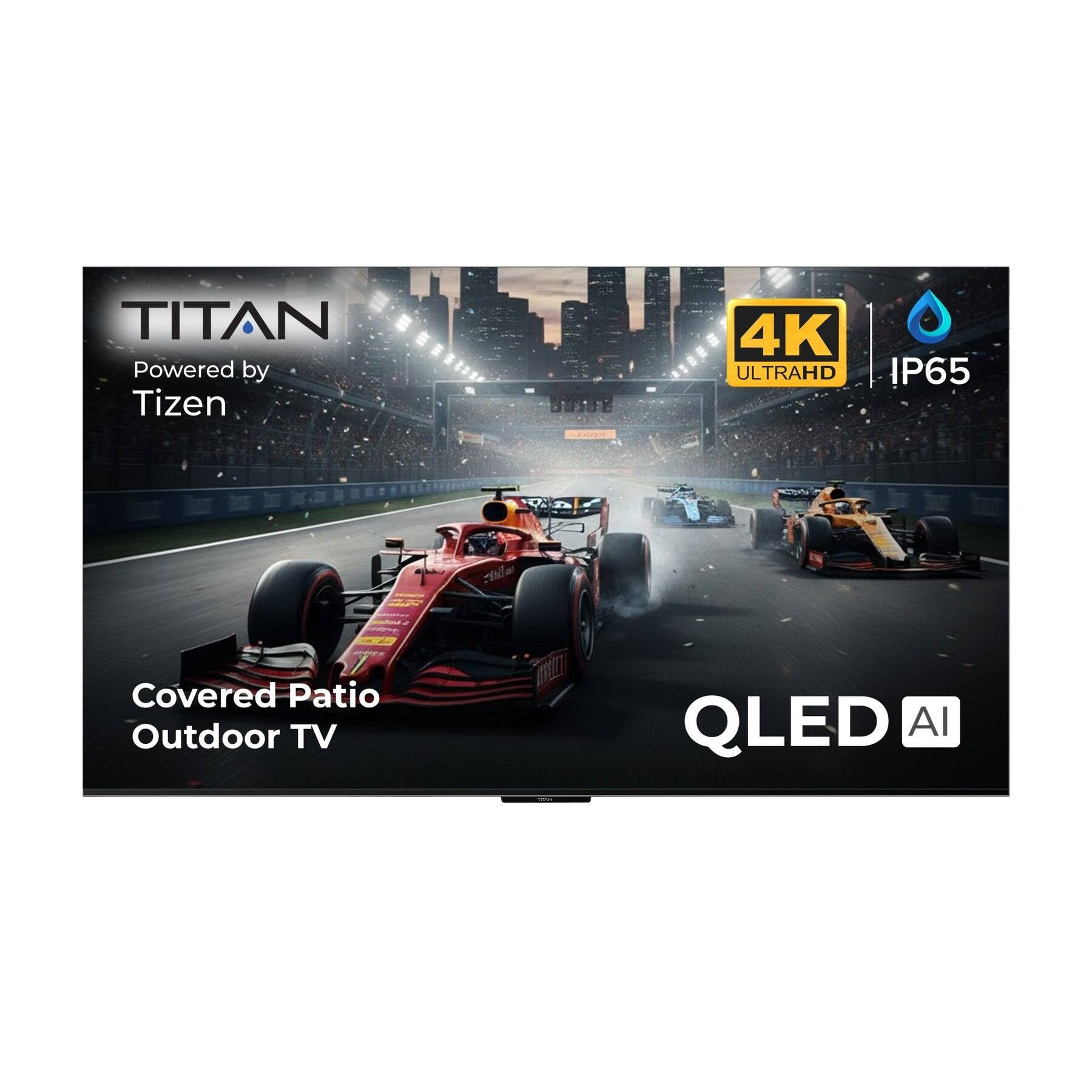 Titan - S100 QLED 43 Inch Covered Patio Smart Outdoor TV, IP65 Weatherproof, 4K HD Tizen AI OS, 800 Nits, HDR10+