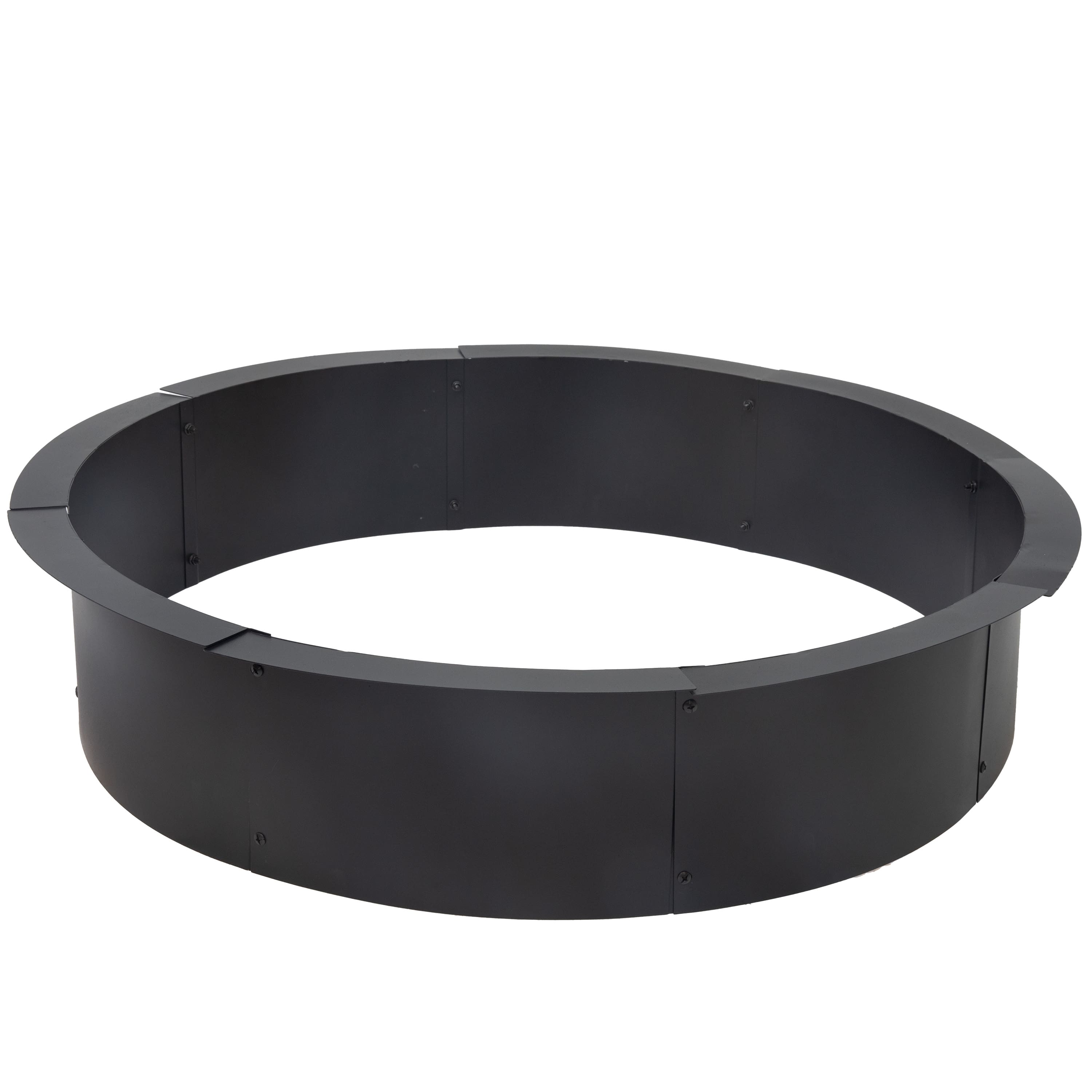 Sunnydaze - Steel Fire Pit Ring Insert, Round, 39.5" Outer / 35.5" Inner Dia - Black