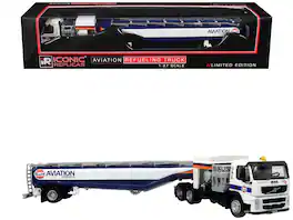 Volvo FM500 with Esterer Aviation Refueling Tanker Truck White with Blue Ltd Ed 1/87 (HO) Model by Iconic Replicas