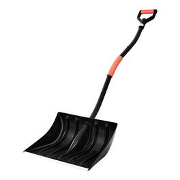 VEVOR - Snow Shovel for Driveway, 17 in Wide Plastic Snow Shovel with D-shaped Handles, Large Capacity Snowplow Shovels - Black