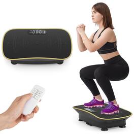 Ecooso - Vibration Plate Exercise Machine, 10 Speed Levels, Full Body Workout Platform for Home Gym - Orange/Black
